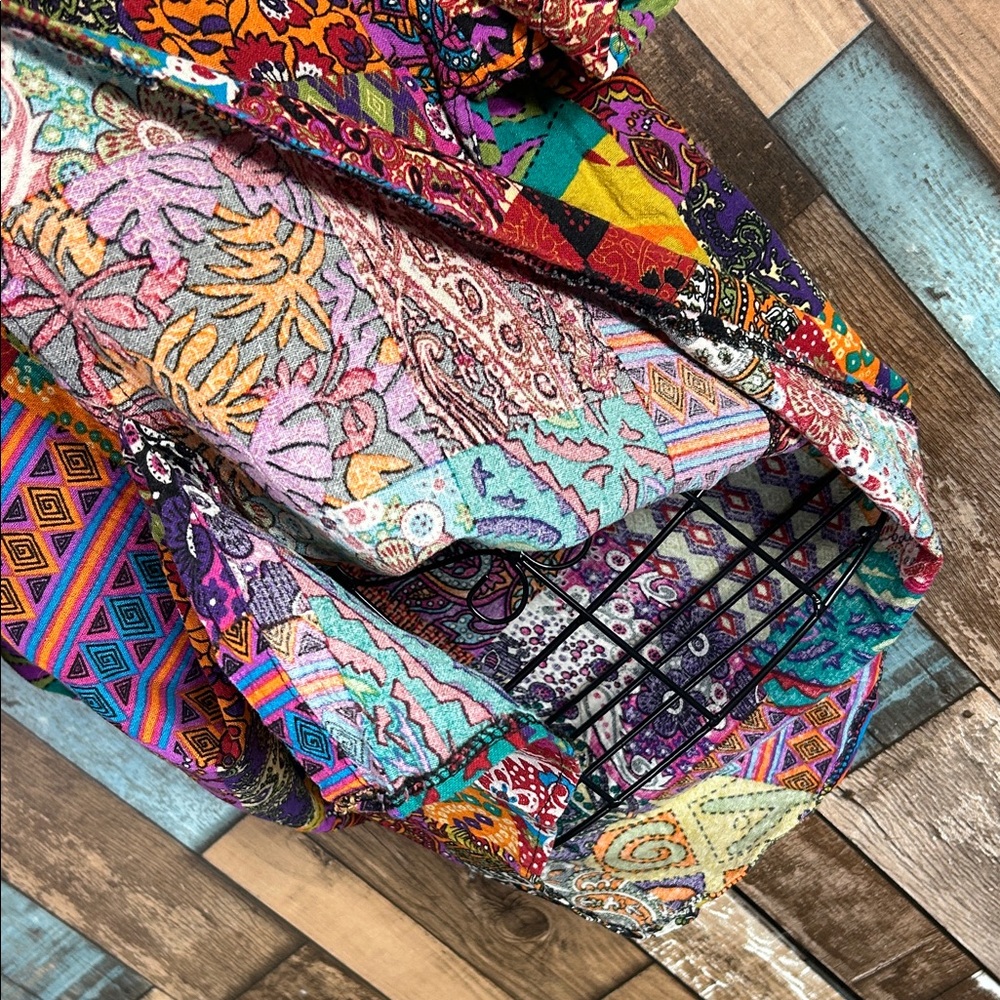 Patchwork Button-Down Shirt in Multicolor vintage - image 13